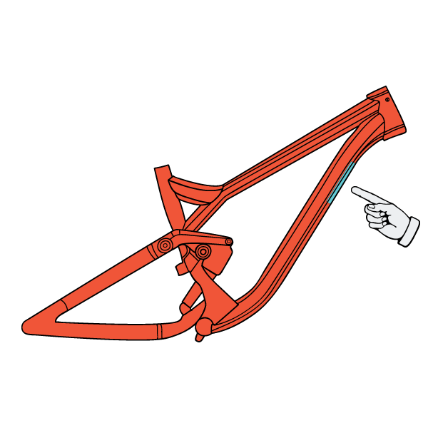 Shuttle Armor Downtube Protection from RideWrap